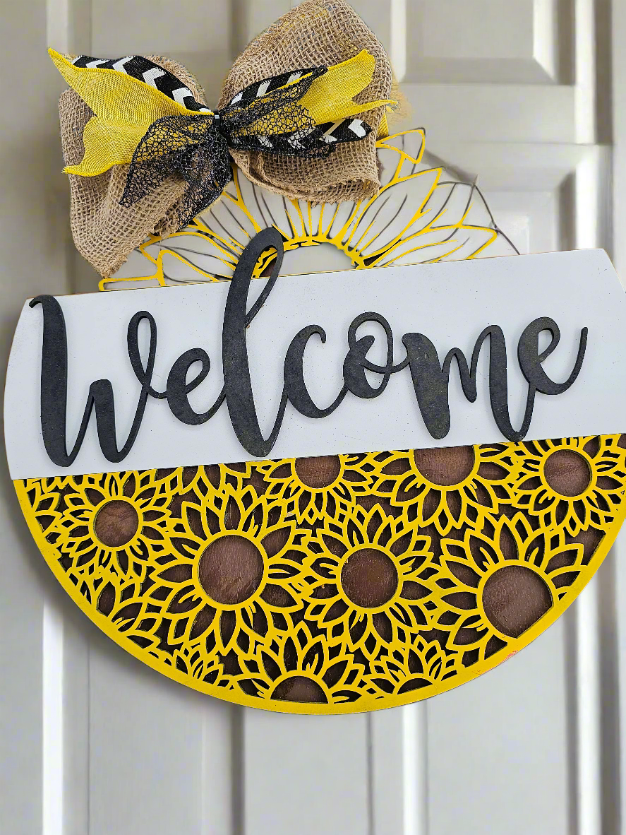 Sunflower - Themed Decorative Door Round