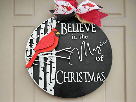 The Magic of Christmas - Themed Decorative Door Round