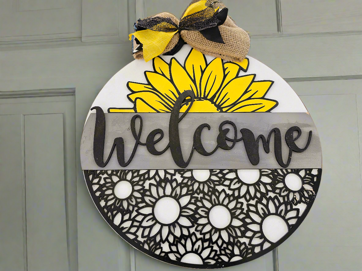 Sunflower - Themed Decorative Door Round